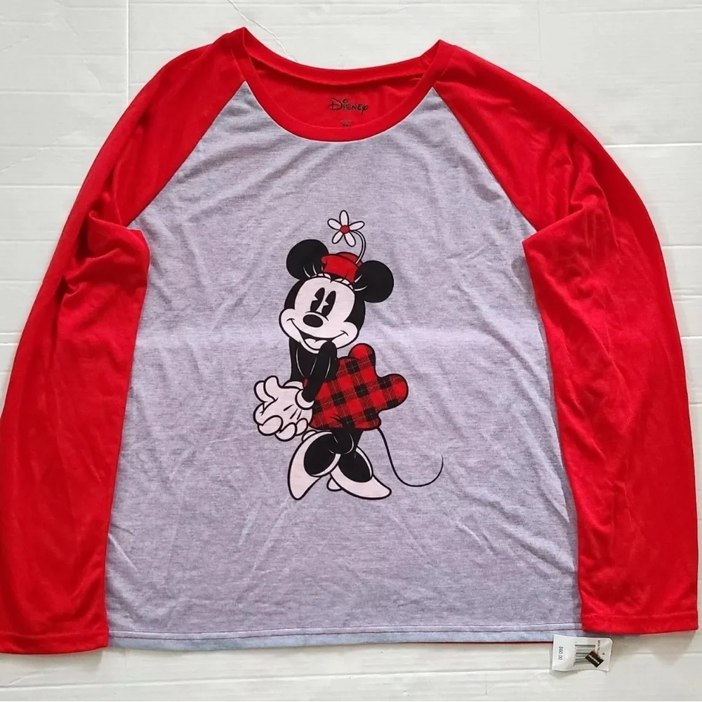 Disney Minnie Mouse Family Christmas Holiday Festive Pajama Set Women’s Sz S - Picture 4 of 12